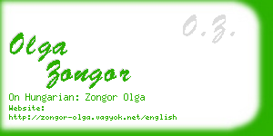 olga zongor business card